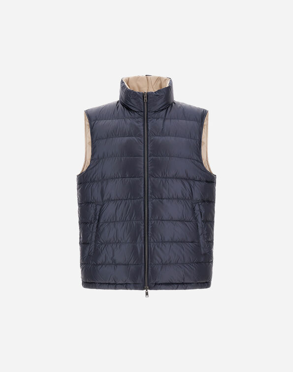 Herno VEST IN NYLON ULTRALIGHT Blue/Chantilly PI001348U12020Z9219