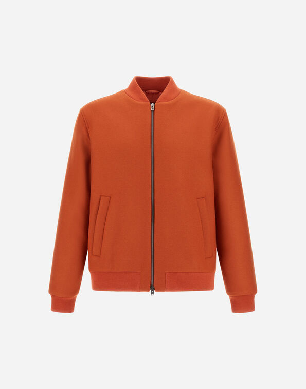 BOMBER JACKET IN EASY WOOL Herno Herno BOMBER JACKET IN EASY WOOL Orange GI000560U33432R5510