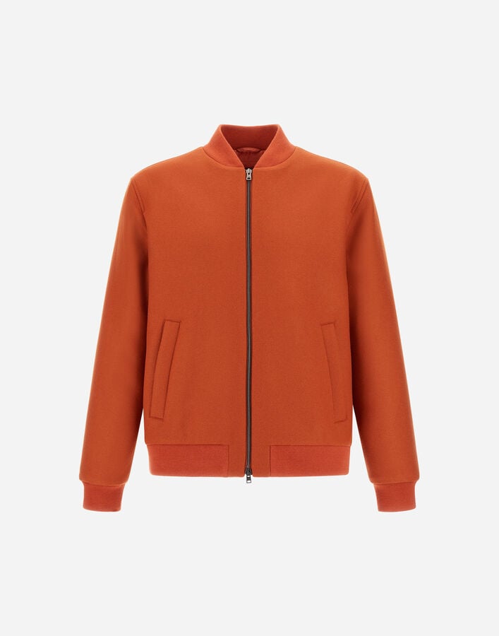 BOMBER JACKET IN EASY WOOL Herno Herno BOMBER JACKET IN EASY WOOL Orange GI000560U33432R5510