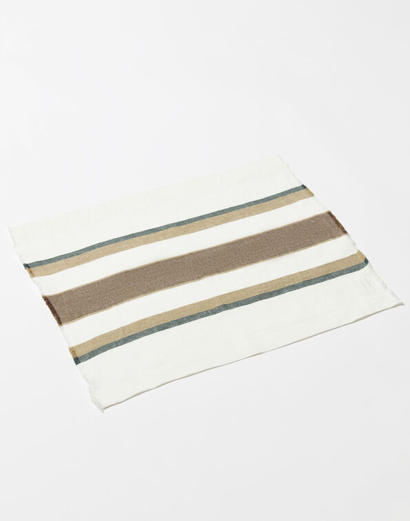 Herno STRIPED LINEN PLACEMATS - SET OF 2 Leather PLACEMAT9999LINO2240