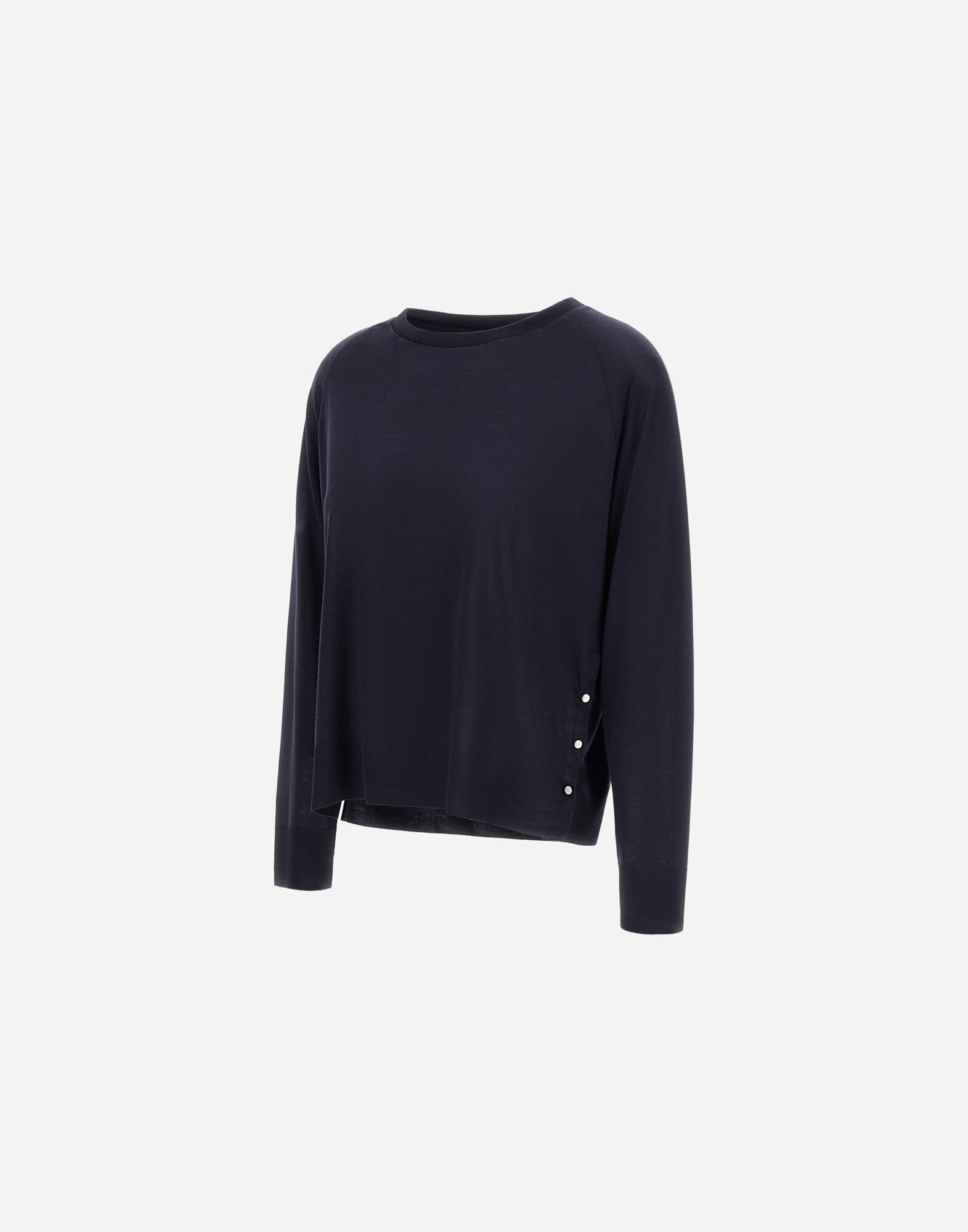 レディース グラムニットエフェクト ロングスリーブTシャツ ネイビー