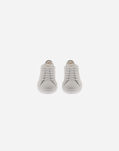 Herno GRAINED LEATHER AND MONOGRAM TRAINERS White/Beige SH000026DSHOE27M011021