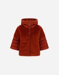 CAPE IN SATIN AND LADY ALTERNATIVE FUR Herno product thumbnail image view 1