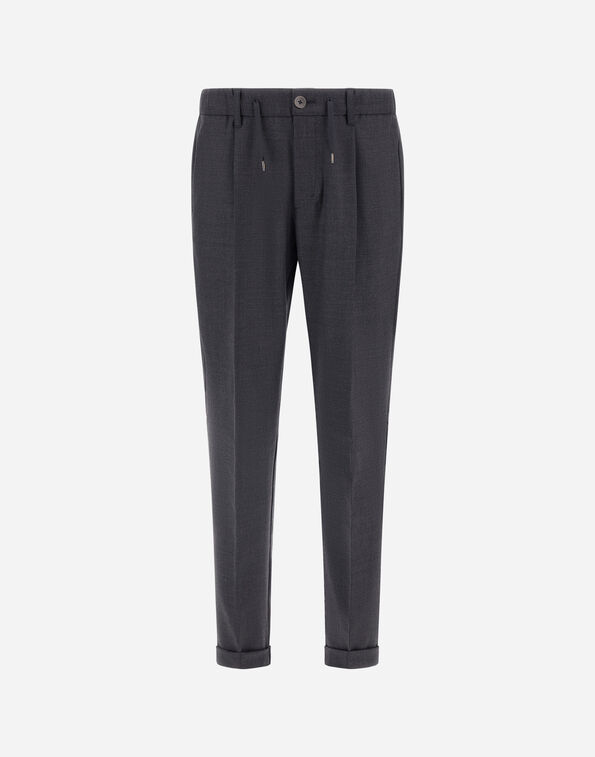 Herno FLUID WOOL TROUSERS Iron PT000137U334539487