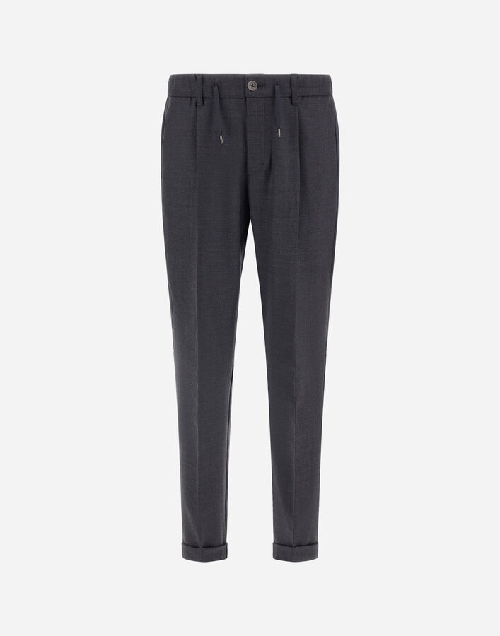 Herno FLUID WOOL TROUSERS Iron PT000137U334539487