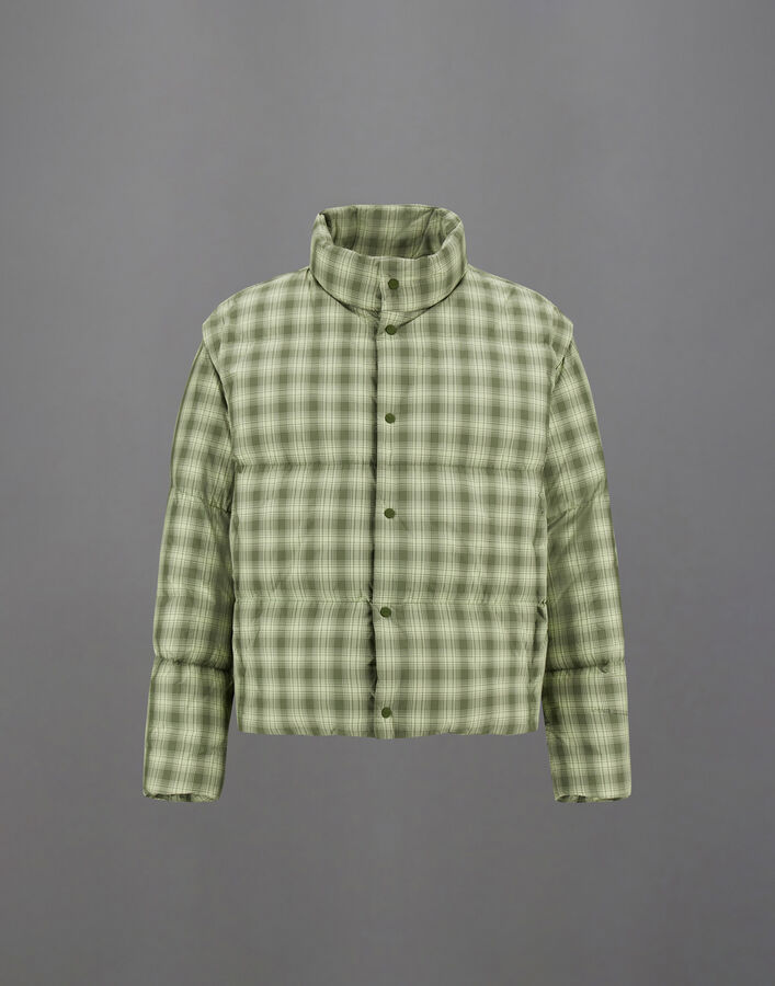 Herno LAMINAR CHECK WOVEN JACKET Sage PI00376UL128507270