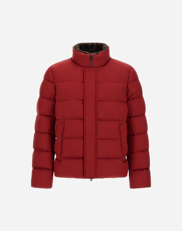 BOMBER JACKET IN ARENDELLE AND FAUX FUR Herno Herno BOMBER JACKET IN ARENDELLE AND FAUX FUR Bordeaux PI001019U12414Z6705