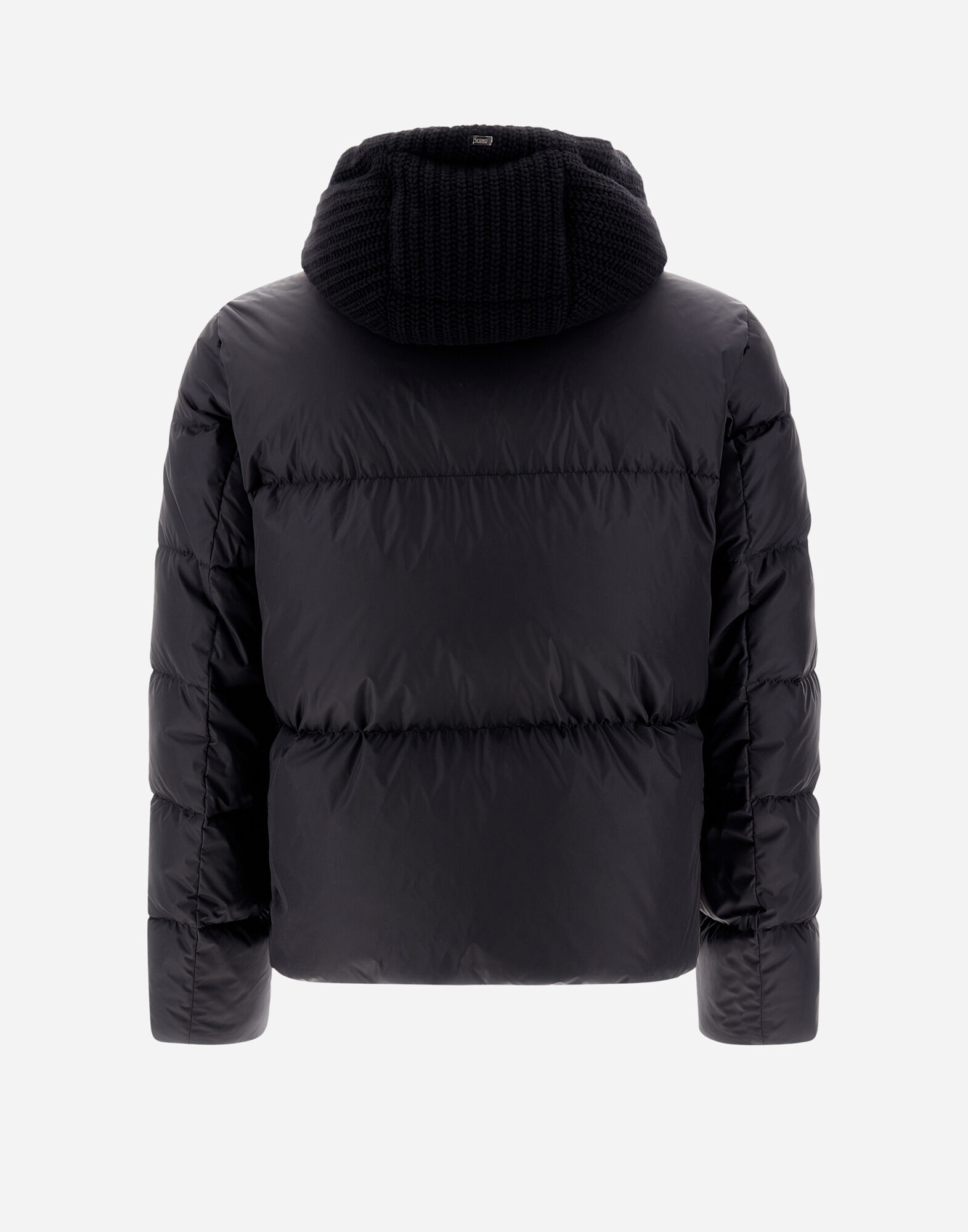 メンズ ウェイティーニット＆ナイロンシャモニー ジャケット ブラック | Herno® (ヘルノ)