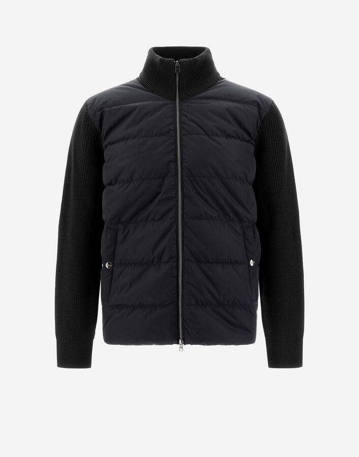 Herno CARDIGAN IN COB STITCH WOOL AND FINGAL Black MP000126U700619300