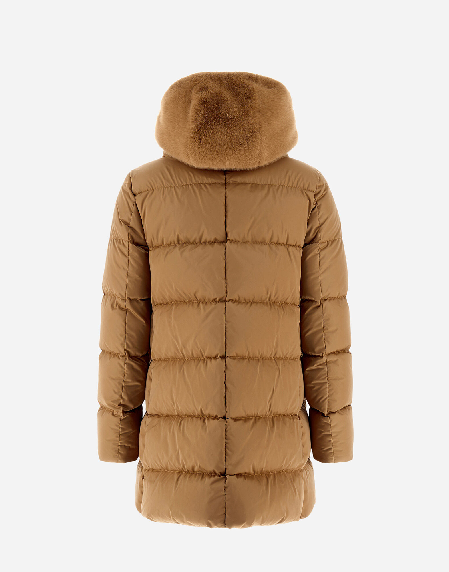 レディース サテン＆ニューレディフェイクファー Aラインコート