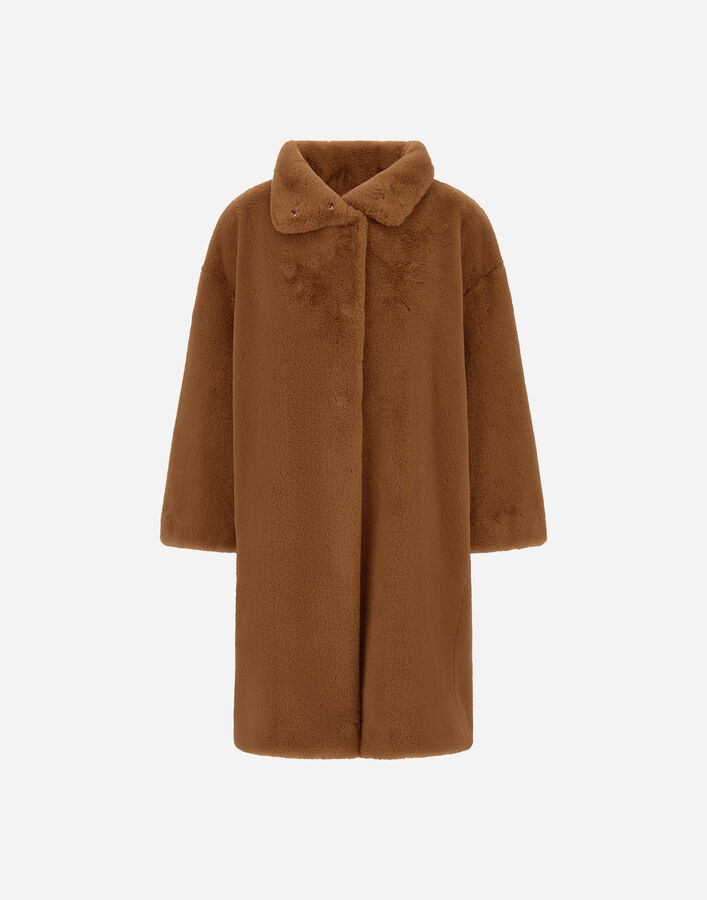Herno COAT IN SOFT ALTERNATIVE FUR Camel GC000491D124222157