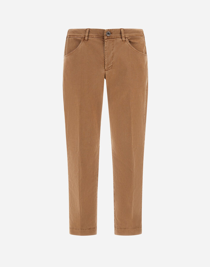 Herno TROUSERS IN SILK COTTON TENCEL Camel PT000205U133262157