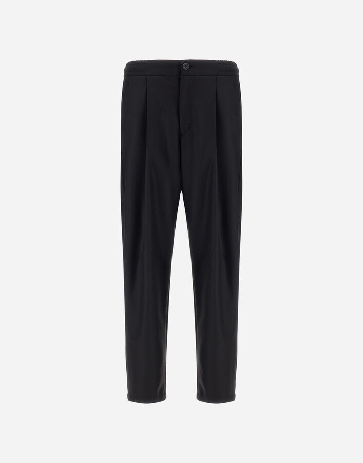 Herno FLUID WOOL TROUSERS Black PT000136U334539300