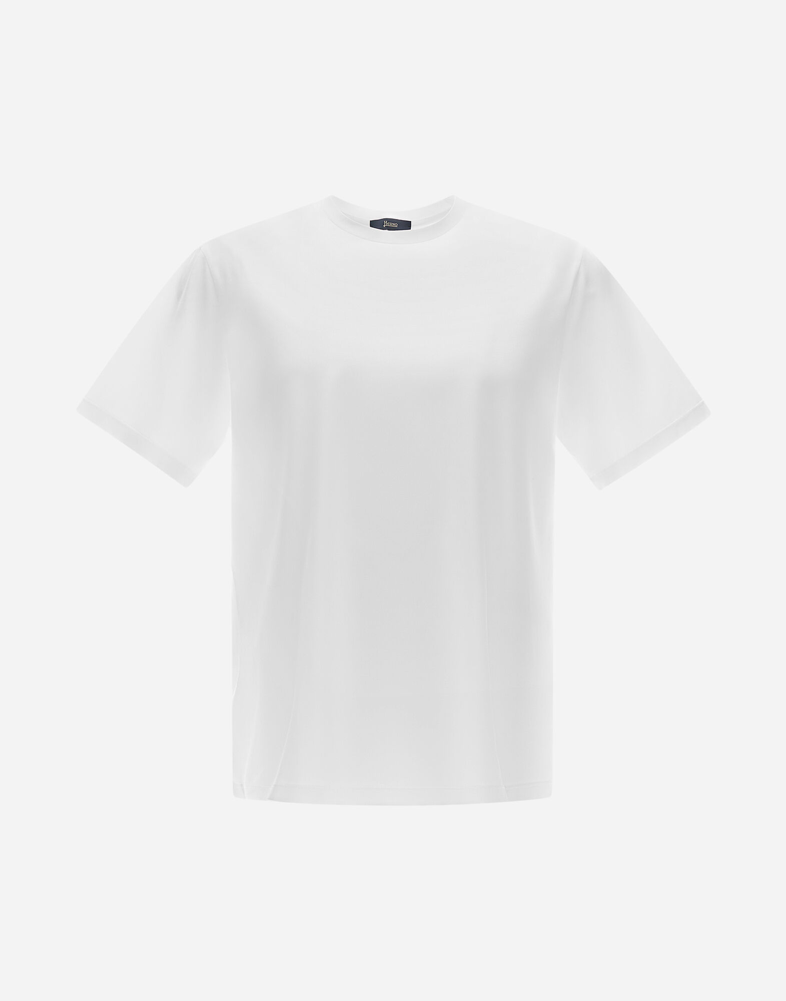 送料関税込み HERNO コットン ストレッチ Tシャツ ホワイト メンズ スーパーファイン コットン ストレッチ Tシャツ ホワイト