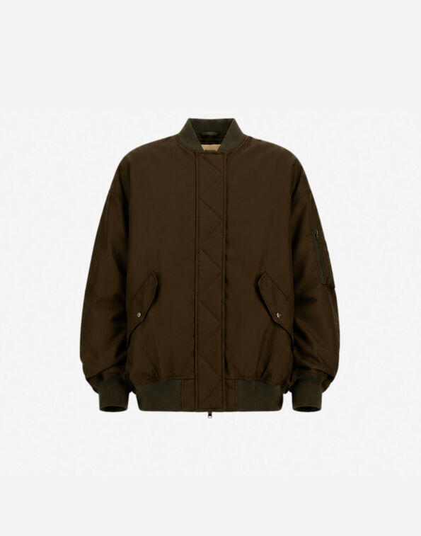 Herno NYLON GABARDINE BOMBER JACKET Military GI000442D128787740