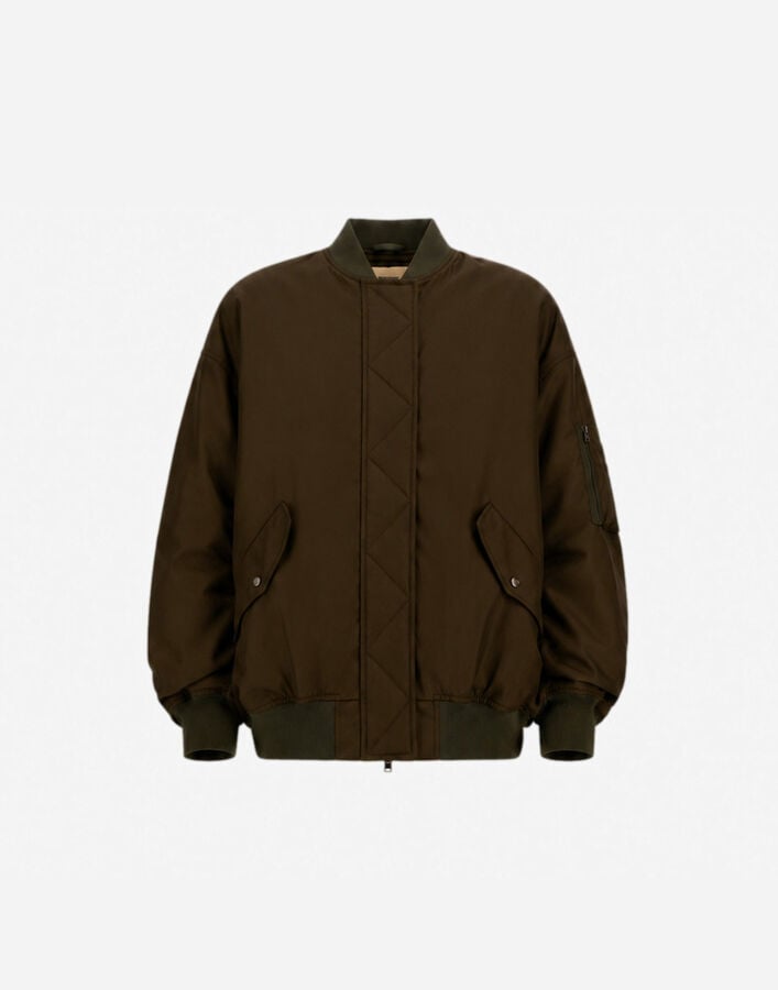 Herno NYLON GABARDINE BOMBER JACKET Military GI000442D128787740
