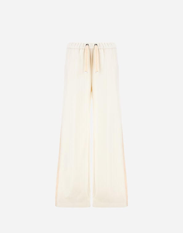 Herno RESORT TROUSERS IN CASHMERE-FEEL FLANNEL Ivory PT00058DR129341200