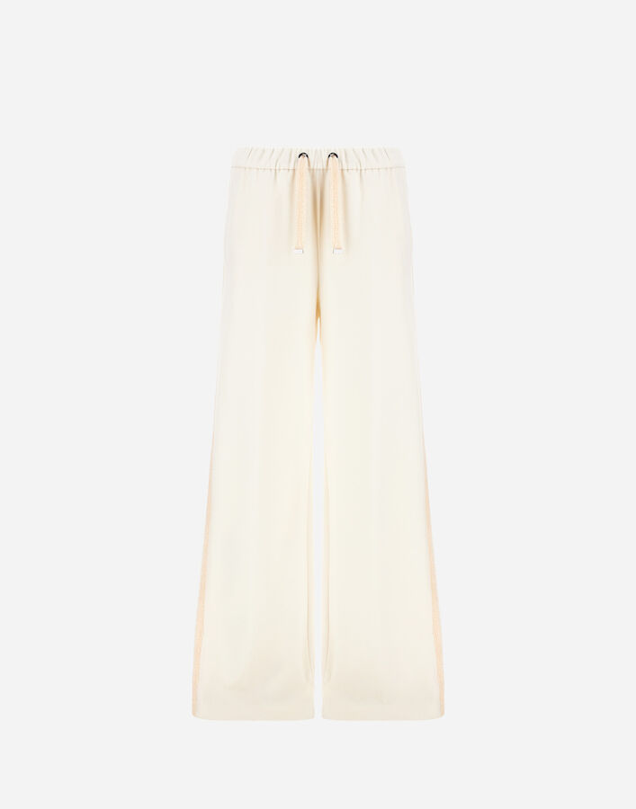 Herno RESORT TROUSERS IN CASHMERE-FEEL FLANNEL Ivory PT00058DR129341200