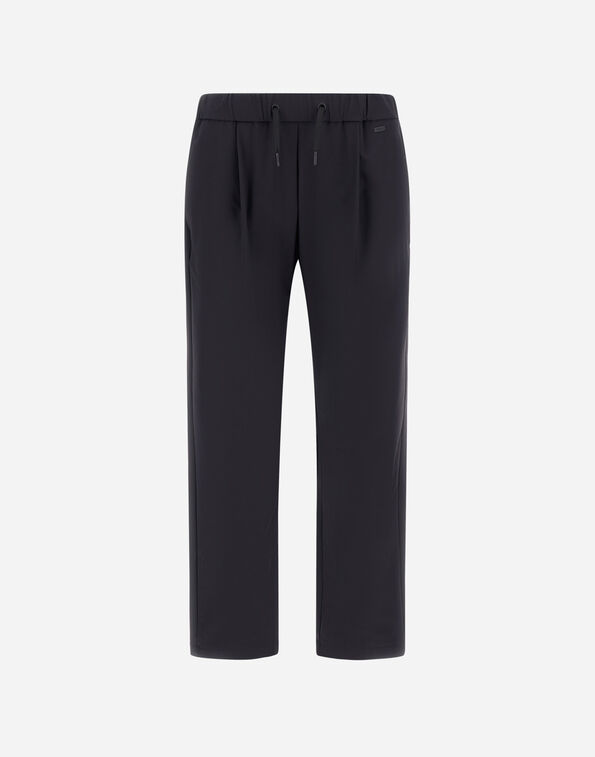 Herno LIGHT COMFORT STRETCH WOVEN TROUSERS Black PT000150D12773S9300