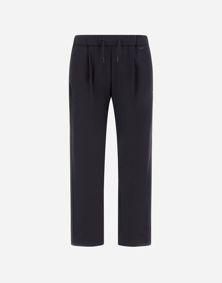 Herno LIGHT COMFORT STRETCH WOVEN TROUSERS Black PT000150D12773S9300