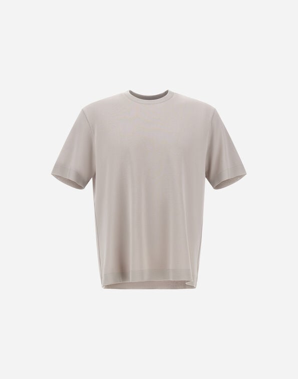 Herno JERSEY KNIT EFFECT T-SHIRT Grey Pearl JG000206U520599403
