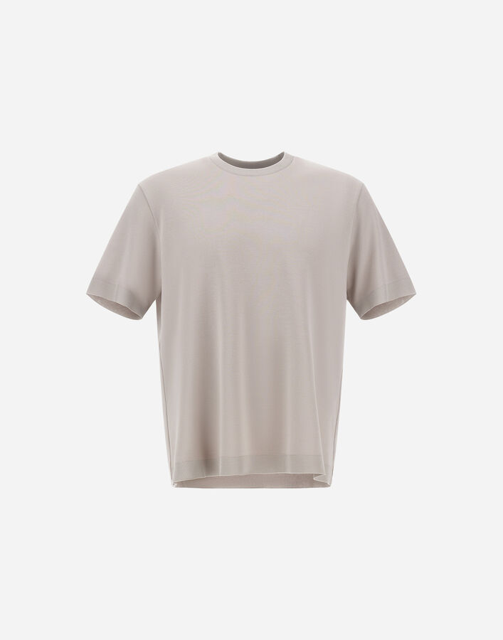 Herno JERSEY KNIT EFFECT T-SHIRT Grey Pearl JG000206U520599403