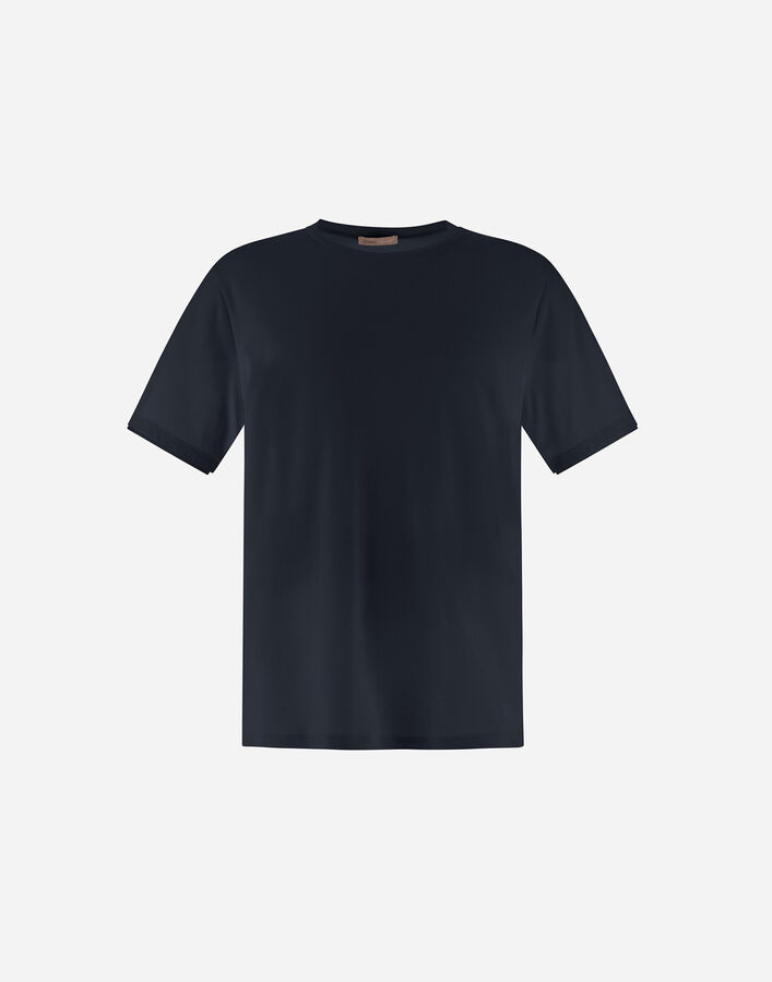 RESORT BASIC COTTON AND LIGHT STRETCH NYLON T-SHIRT Herno Herno RESORT BASIC COTTON AND LIGHT STRETCH NYLON T-SHIRT Navy Blue JG00031UR520529200