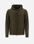 Herno BOMBER JACKET IN NYLON ULTRALIGHT & FLEECE Military Green PI001009U120177745
