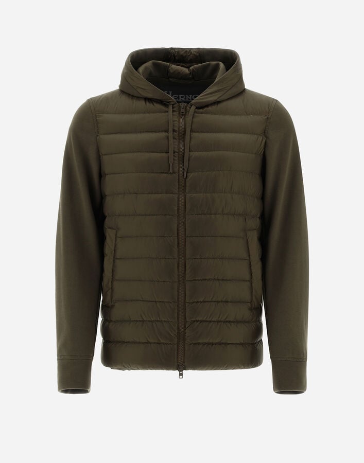 BOMBER JACKET IN NYLON ULTRALIGHT & FLEECE Herno Herno BOMBER JACKET IN NYLON ULTRALIGHT & FLEECE Military Green PI001009U120177745