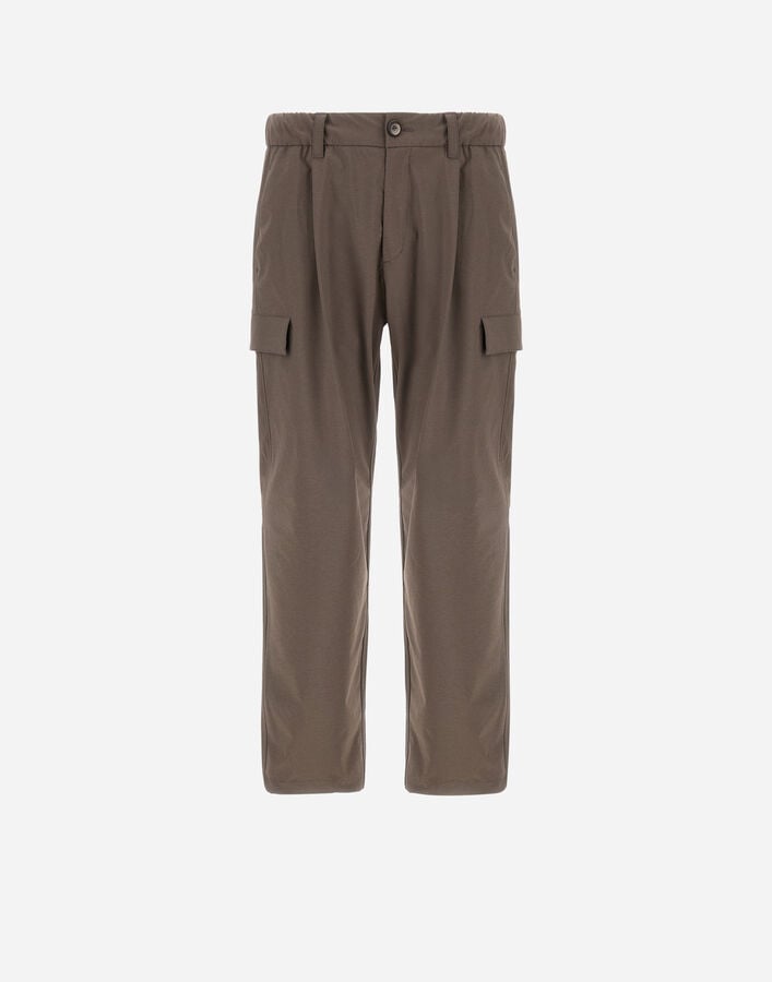 RESORT CARGO TROUSERS IN NYLON COMFORT STRETCH Herno Herno RESORT CARGO TROUSERS IN NYLON COMFORT STRETCH Dark Taupe PT00035UR12742S2700