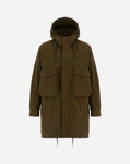 Herno LONG PARKA IN WAXED TECH COTTON Military PA000162U13800Z7740