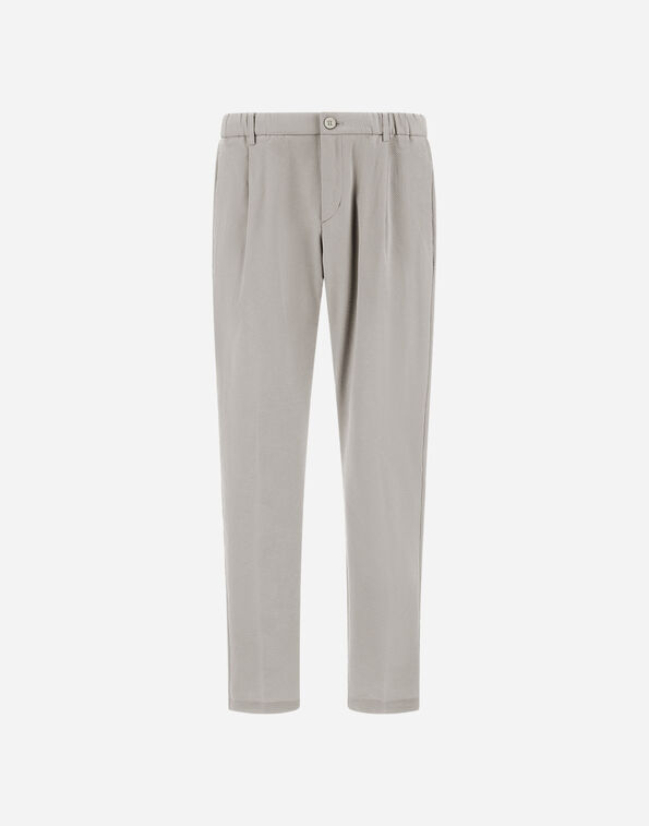 Herno SEER-CREASE TROUSERS Grey Pearl PT000093U126849403
