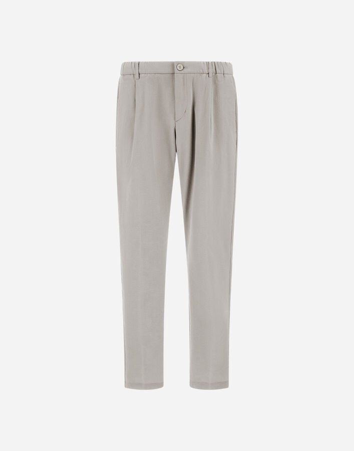 Herno SEER-CREASE TROUSERS Grey Pearl PT000093U126849403