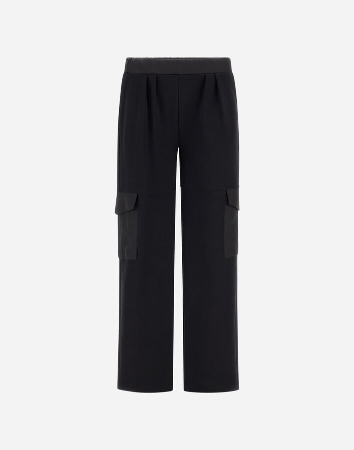 Herno 100% COTTON INTERLOCK AND ARENDELLE TROUSERS Black PT000141D521179300