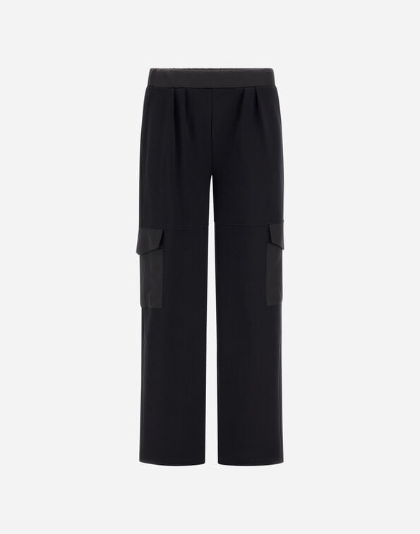 TROUSERS IN 100% COTTON INTERLOCK AND ARENDELLE Herno Herno TROUSERS IN 100% COTTON INTERLOCK AND ARENDELLE Black PT000141D521179300