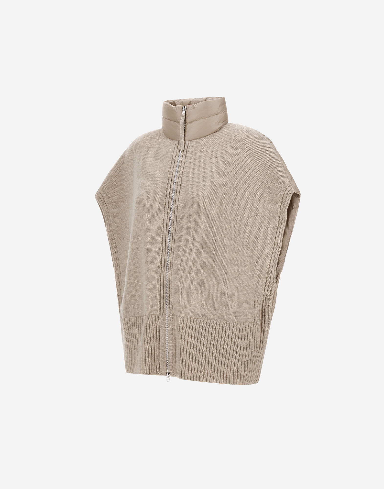 レディース リゾート ニット&ナイロンウルトラライト ベスト