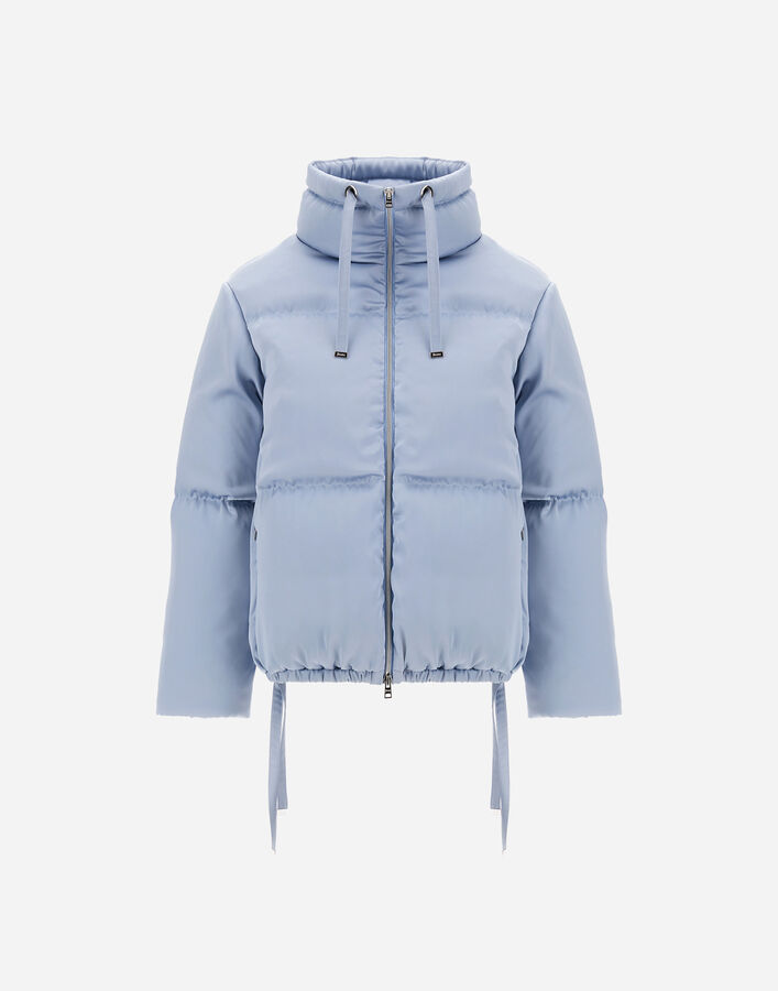 Herno RESORT BOMBER JACKET IN EXTRA-FINE SATIN Light Blue PI00186DR129129004