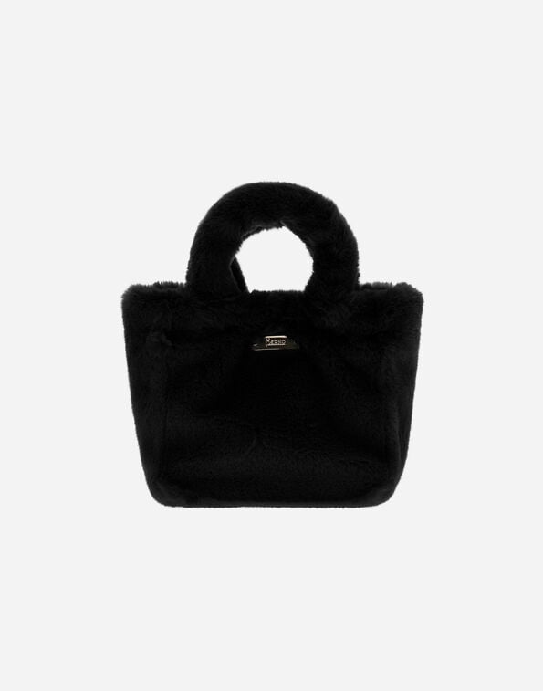 Herno BAG IN SOFT ALTERNATIVE FUR AND NYLON CHAMONIX Black BAG00012D124229300
