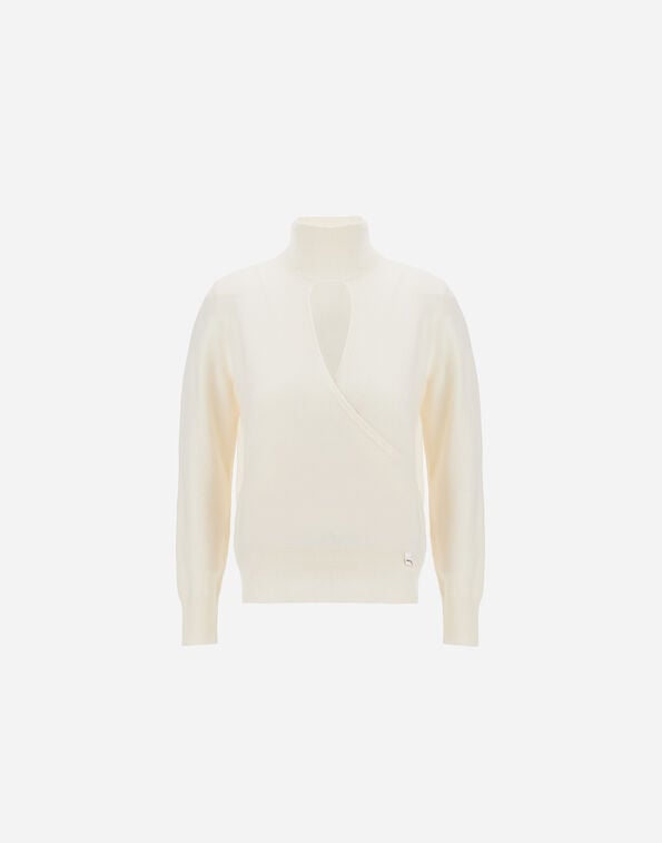 Herno RESORT SWEATER IN PURE WOOL Milk White ML00020DR701031010
