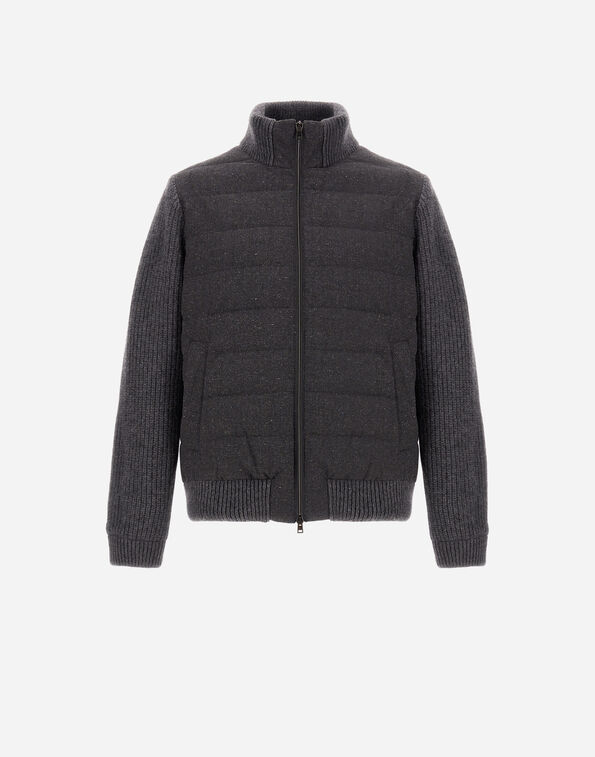 Herno WOOL KNICKERBOCKER JACKET Iron PI00108UR334489487