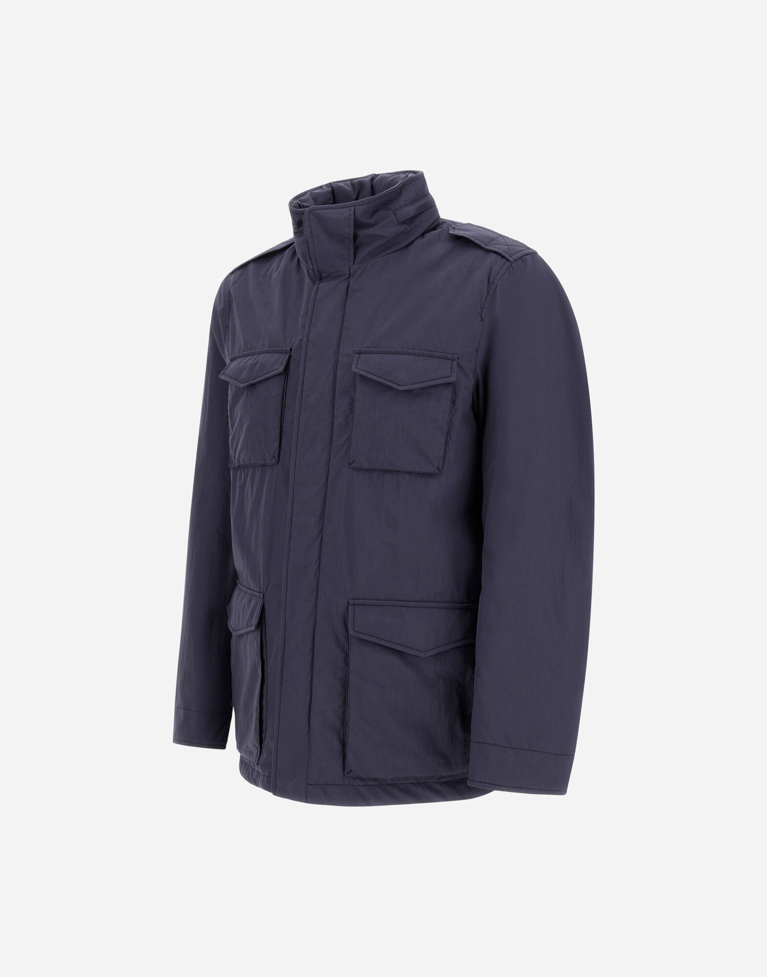 メンズ クリンクルナイロン フィールドジャケット ネイビーブルー