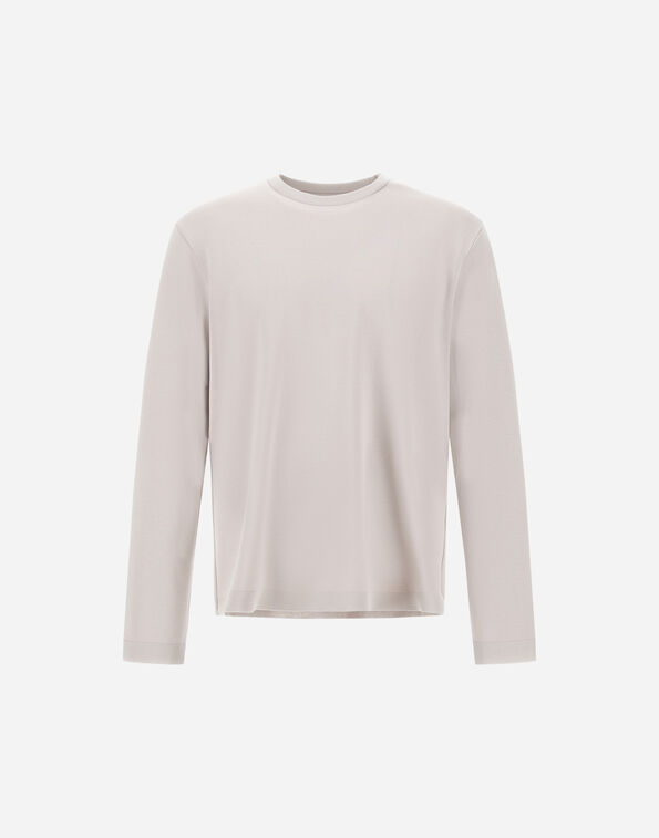 Herno JERSEY KNIT EFFECT T-SHIRT Grey Pearl JG000262U520599403