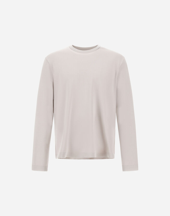 Herno JERSEY KNIT EFFECT T-SHIRT Grey Pearl JG000262U520599403