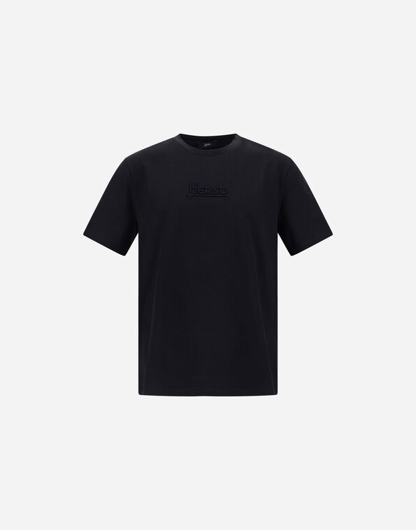 Herno COMPACT JERSEY T-SHIRT Navy Blue JG000239U520009200