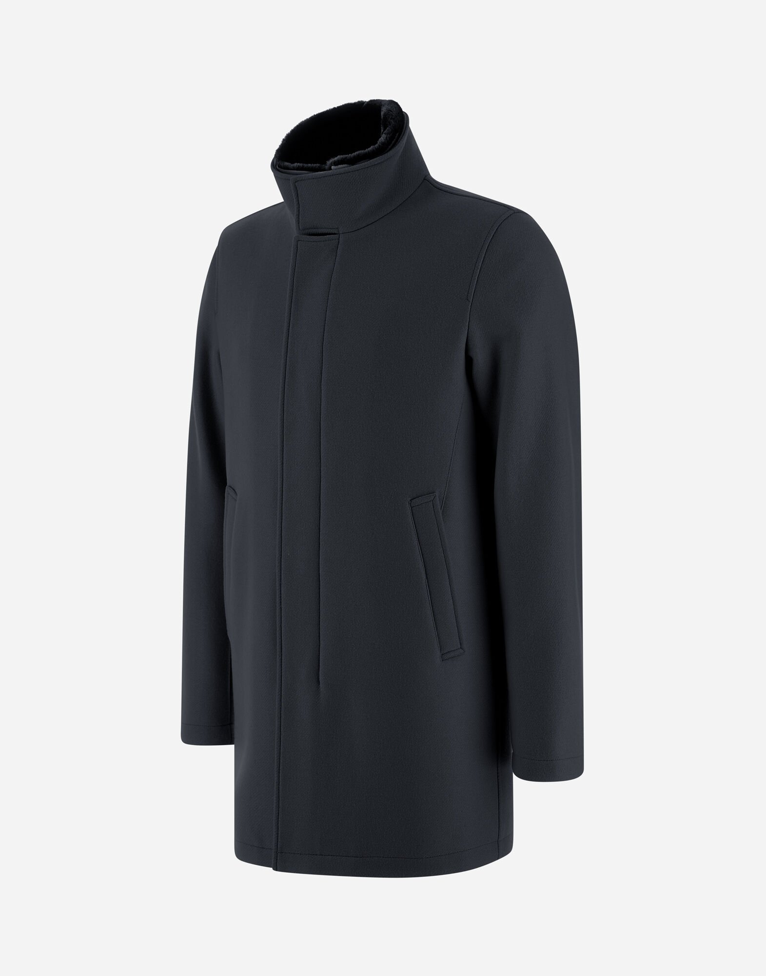メンズ CAPPOTTO VERSIONE CON COLLO ECOPELLICCIA STACCABIL