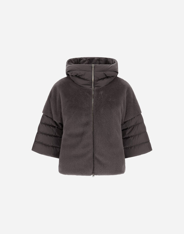 Herno SATIN AND LADY ALTERNATIVE FUR CAPE Grey PI002132D12170Z9480