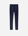 Herno RESORT TROUSERS IN NEW LINEN Blue/White PT00042UR17105Z9210
