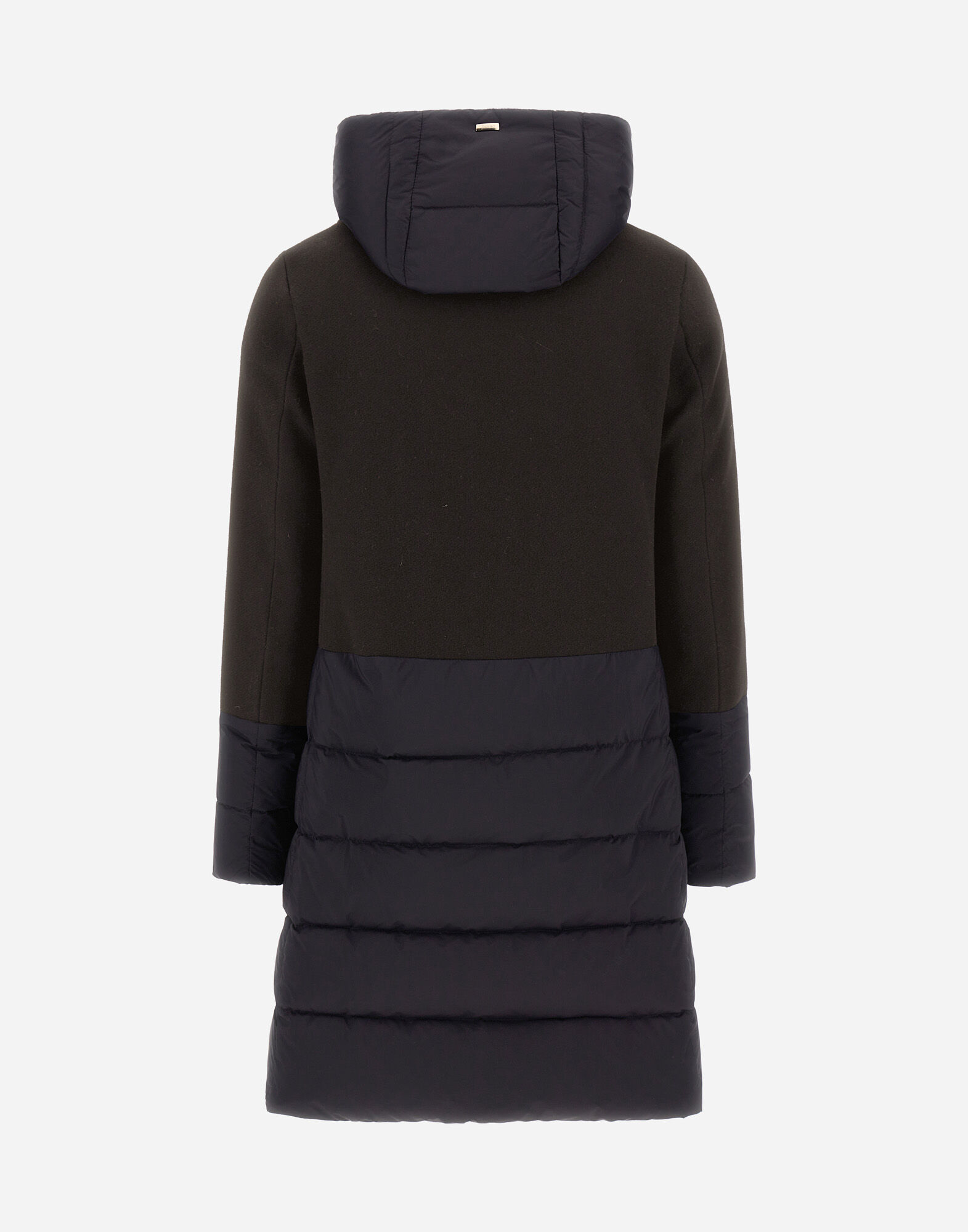 PARKA IN DIAGONAL WOOL AND NUAGE in Brown for Women | Herno®