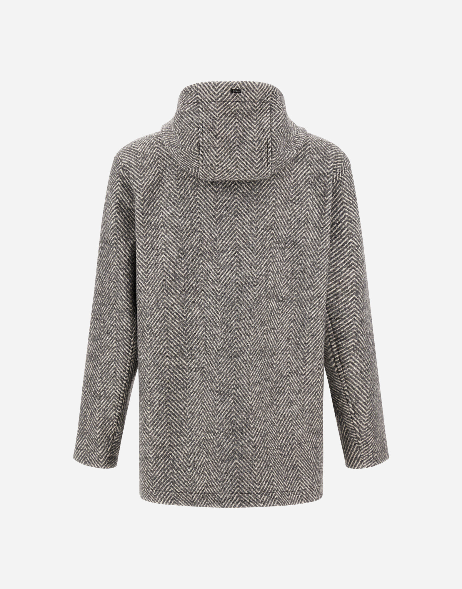 メンズ ヘリンボーンリサイクルウール コート ライトグレー | Herno