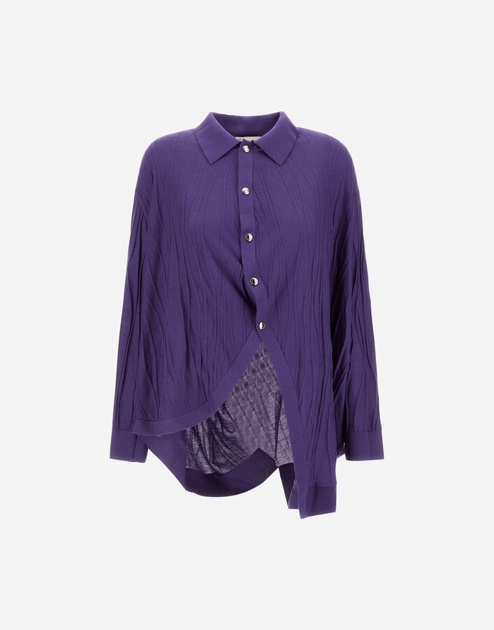 PURE WOOL GLOBE SHIRT Herno Herno PURE WOOL GLOBE SHIRT Purple MPL00001X701924705